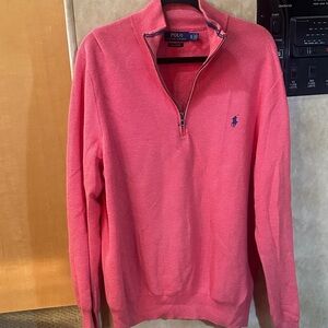 Polo by Ralph Lauren Men's Coral Zip-Up Sweater